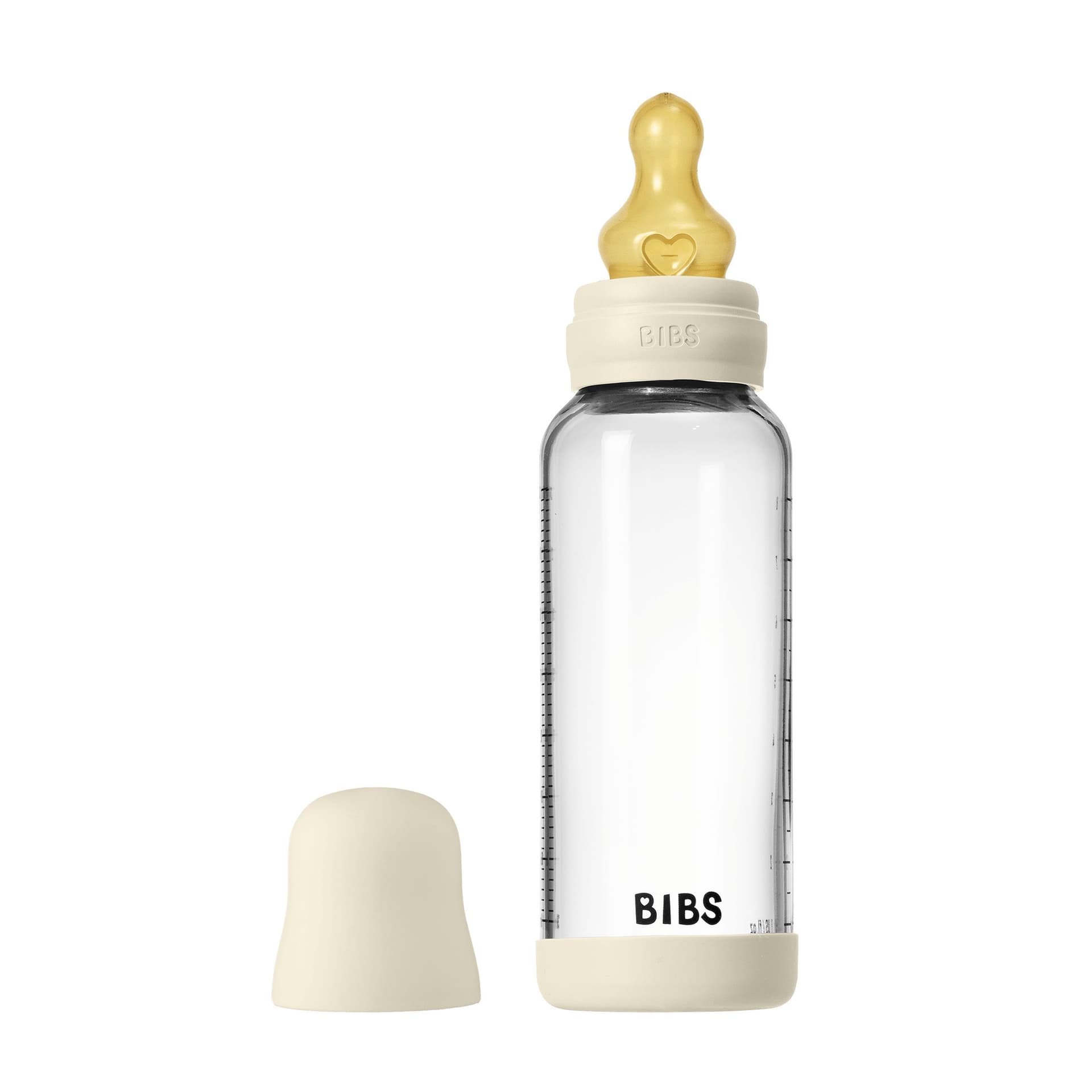 Стеклянная бутылочка BIBS - Ivory, 240 мл