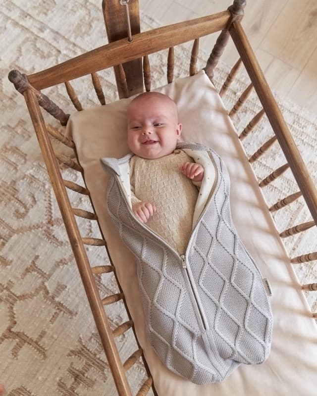 Кокон детский Oliver Loomknits Светло-серый
